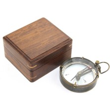 Kenpazar Ahşap Kutulu Pirinç Pusula