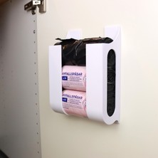 Print Zone Pratik Çöp Poşeti ve Buzdolabı Poşeti Tutucu Yapışkanlı Rulo Poşetlik Mutfak Düzenleyici Organizer