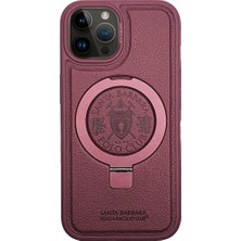 Santa Barbara Polo & Racquet Club Santa Barbara Polo Racquet Club iPhone 15 Pro Max Primo Magsafe Stand Kılıf - Kırmızı