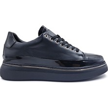 Marcomen M23064 Hakiki Deri Erkek Siyah Şık Sneaker Ayakkabı