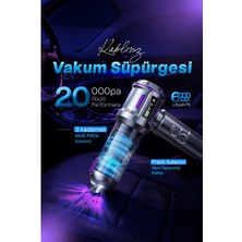 Ensiga Şarjlı Süpürge 20000PA Kablosuz Taşınabilir Araç - Ofis - Ev Süpürgesi