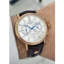 Hislon Orijinal Deri Kordon Su Geçirmez Erkek Kol Saati ILKDT121R-02KR