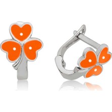 Kenpazar 925 Ayar Gümüş Yonca Çocuk Küpesi