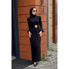 Feriha Sarıoğlu Beyza Elbise BYZ01 Siyah