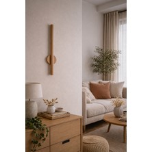 Ahşap LED Duvar Apliği 80 cm 12W – Modern Dekoratif Ahşap Aplik Duvar Lambası 1 Adet