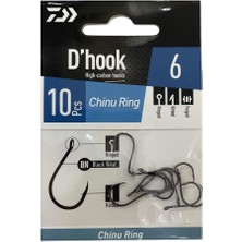 Daiwa D'hook Chinu Ring No:6 Black Nikel Olta Iğnesi 10 Adet