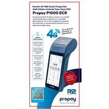 Propay YazarkasaPos P1000 ECR Android 4G ve Wi-Fi (Mali kaydı yapılıp kargoya verilir)