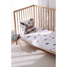 70X110 cm Bebek Beşik, Park Yatak Lastikli Çarşaf Takımı - Cars