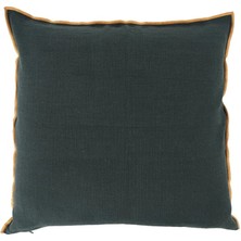 Decocenter Global Etnik Siyah / Gold Biyeli Kırlent Kılıfı