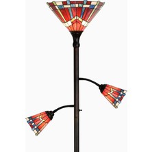 Home London Breeze Tiffany Stil Vitray Cam, El Işçiliği 3 Işıklı Lüks Dekoratif Lambader