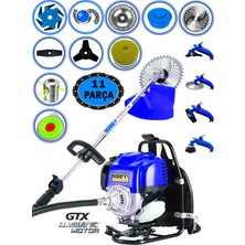 Eisenn Germany Rx-11 Stahl Sırt Tipi Benzinli Ot Çalı Çim Biçme Tırpanı+ 11 Pcs Full Set Halı Yıkamalı