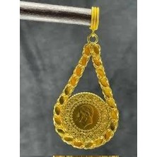 Tekin Kuyumculuk 4 gr (Gram) Çeyrekli Altınlı Kolye Ucu 22 Ayar Altın