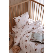 Lolle Baby & Kids Bebek Çocuk Nevresim Takımı (100X150), Organik Pamuk Saten - Gökkuşağı