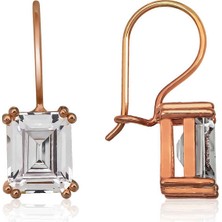 Kenpazar Gümüş Sallantılı Baget Taşlı Küpe