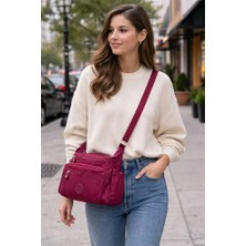 Saria Moda Çok Gözlü Su Geçirmez Kumaş Omuz Çantası