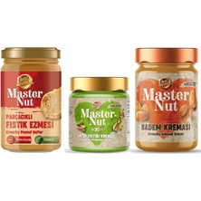 Master Nut Fıstık Ezm - Badem Kreması ve Antep Fıstık Kreması 3 Lü Karma Paket