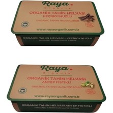 Raya Organik Tahin Helvası 2’li Set 200 gr X2 – Antep Fıstıklı ve Keçiboynuzlu