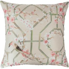 Decocenter Romantic Floral Pembe Kırlent Kılıfı