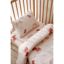 Lolle Baby & Kids Bebek Çocuk Nevresim Takımı (100X150), Organik Pamuk Saten - Unicorn