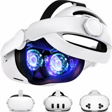 Vexora Global Meta Quest 2 / 3 / 3s Uyumlu Vr Baş Bandı – Ayarlanabilir Elite Strap, Basıncı Azaltan Kayış