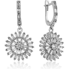 Kenpazar Gümüş Baget Taşlı Küpe