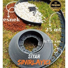 Baumees Çim Sınırlayıcı / Çim Ayırıcı / Çim Sınırlandırıcı / Çim Ayraç Esnek Siyah 25 mt