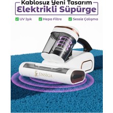 Ensiga Kablosuz Yeni Tasarım Uv Işık ve Hepa Filtre ile Oem Yatak Temizleyici Yatak Toz Elektrikli Süpürge