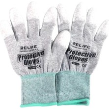 Kızılelma Teknik Relife RL-063 Antistatik Kaymaz Pu Kaplamalı Parmak Kısım Koruyucu Eldiven