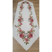 Wenessi Güllü Desnbaskılı Kumaş Ranner Örtüsü