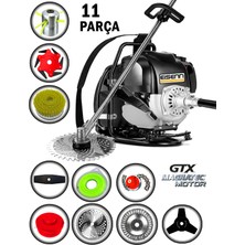 Eisenn Germany EIS-BR11 Sırt Tipi Benzinli Ot Çalı Çim Biçme Tırpanı+ 11 Pcs Full Set Halı Yıkamalı