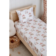 70X120 cm Bebek Beşik, Park Yatak Lastikli Çarşaf Takımı - Atlı Karınca