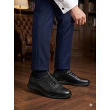 Gamze 316 Siyah Hakiki Deri Günlük Erkek Ayakkabı