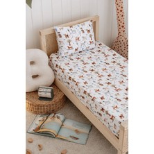 60X120 cm Bebek Beşik, Park Yatak Lastikli Çarşaf Takımı - Köpekler