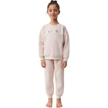 Penye Mood Kız Çocuk Pembe Pijama Takım PM9936