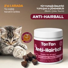 TONTON Glutensiz Anti-Hairball | Tüy Yumağı Önleyici, Yumuşak ve Çiğnenebilir | Biotin, Çinko, Taurin