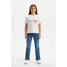 Toontoy Kız Çocuk Creatıve Kabaran Baskılı Tişört