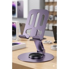 Heartz Metal, Etrafında 360 Derece Dönebilen, Katlanabilen Ayarlanabilir Yükseklik ve Açı Ayarlı Telefon Tutucu ve Telefon Standı