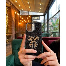 KumOziShop iPhone 16 Promax Uyumlu Fiyonklu Taşlı Simli Kılıf