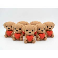 En Popüler: Örgü Görünümlü Kalp Tutan Köpek Figürü - Dekoratif Hediyelik Biblo (10 Adet)