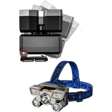 5 LED Far Şarj Edilebilir Güçlü Kafa Lambası Kamp Lambası 4 Modlu Midastech