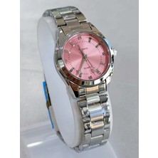 Vegans Çelik Kordonlu, Kadranı Pembe, 3 Atm Su Geçirmez, 2 Yıl Garantili Kadın Kol Saati