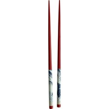 Shaco Design Vintage Desenli Ahşap Chopstick 2 Adet
