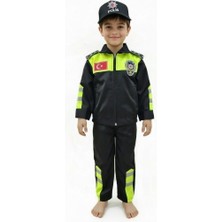 Işık Ticaret Single Sword Unisex/Erkek/Kız Çocuk Polis-Asker Kıyafeti Elbisesi Üniforma Takımı Kostüm (Trafik Polisi 5-6 Yaş)