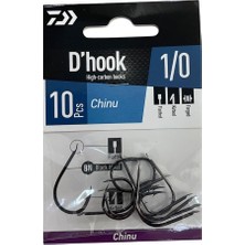 Daiwa D'hook Chinu No:1/0 Black Nikel Olta Iğnesi 10 Adet