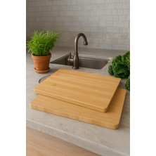 Bambuland Bambu Dikdörtgen Kesme Tahtası 22X32 cm – Saplı ve Dayanıklı Doğrama Tahtası