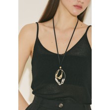 Manuka Ikili Uzun Kolye Mıx - Siyah