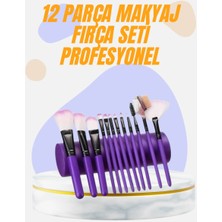 MidasTech Doğal Görünüm Sağlayan Yumuşak Kıllı 12 Parça Makyaj Fırça Seti Günlük ve Profesyonel K