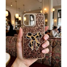 KumOziShop iPhone 16 Promax Uyumlu Fiyonklu Taşlı Simli Kılıf