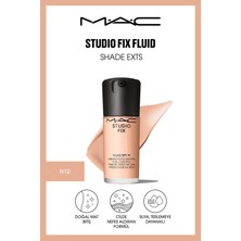 Mac 24 Saate Kadar Kalıcı Mat Fondöten - Studio Fix Fluid SPF15 - N12