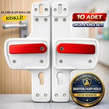 Life360 Bariyerli Kapı Kolu |çocuk Güvenlikli | Okul, Kreş ve Eğitim Alanlarına Uygun 10 Adet